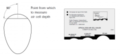 Figure 3. Use of the USDA air cell gauge to determine egg grade